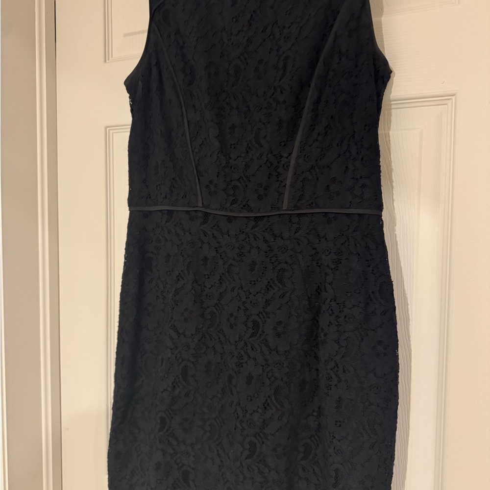 Ann Taylor Black Sheath Mini Dress Sleeveless